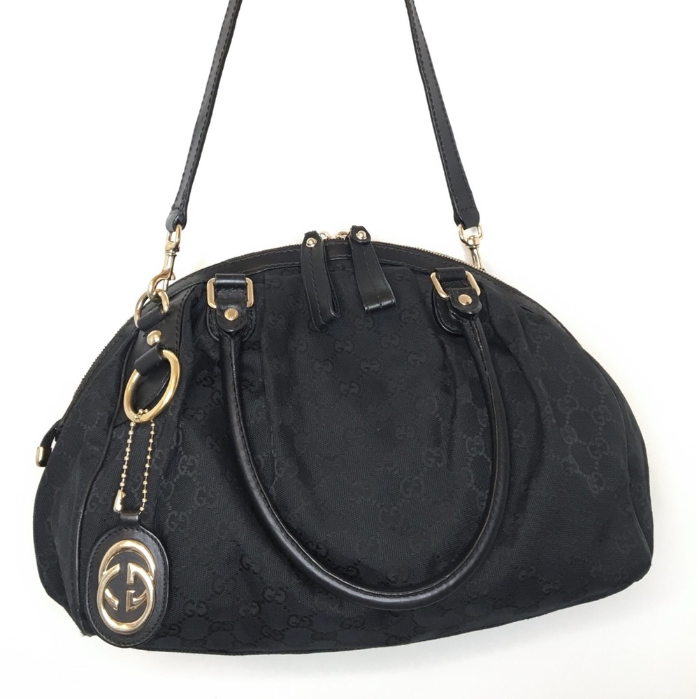 Gucci GG Monogram Black Satchel Bag, Listing #1 - Picture 2 of 8